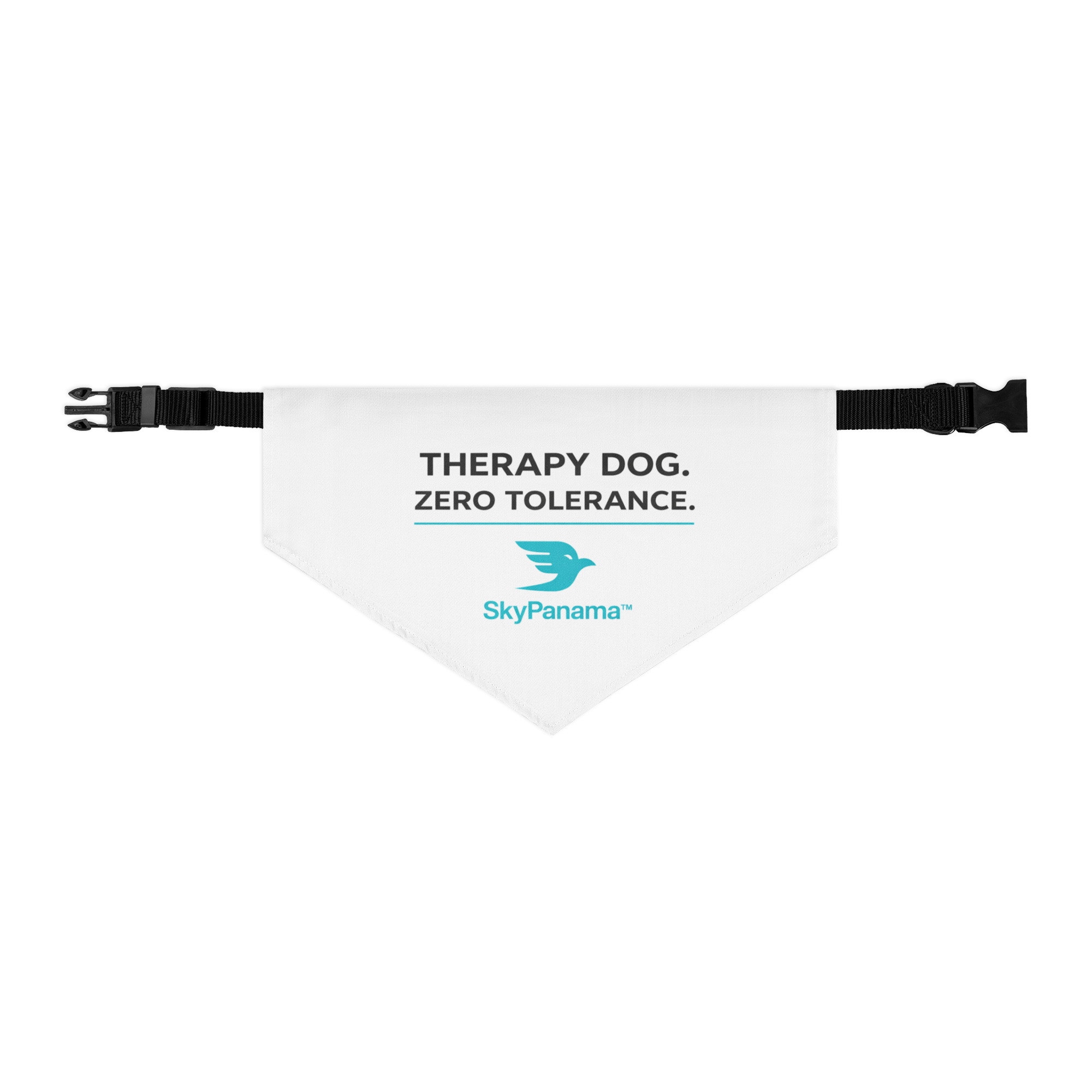 Bandana “Therapy Dog. Zero Tolerance.” SkyPanama™