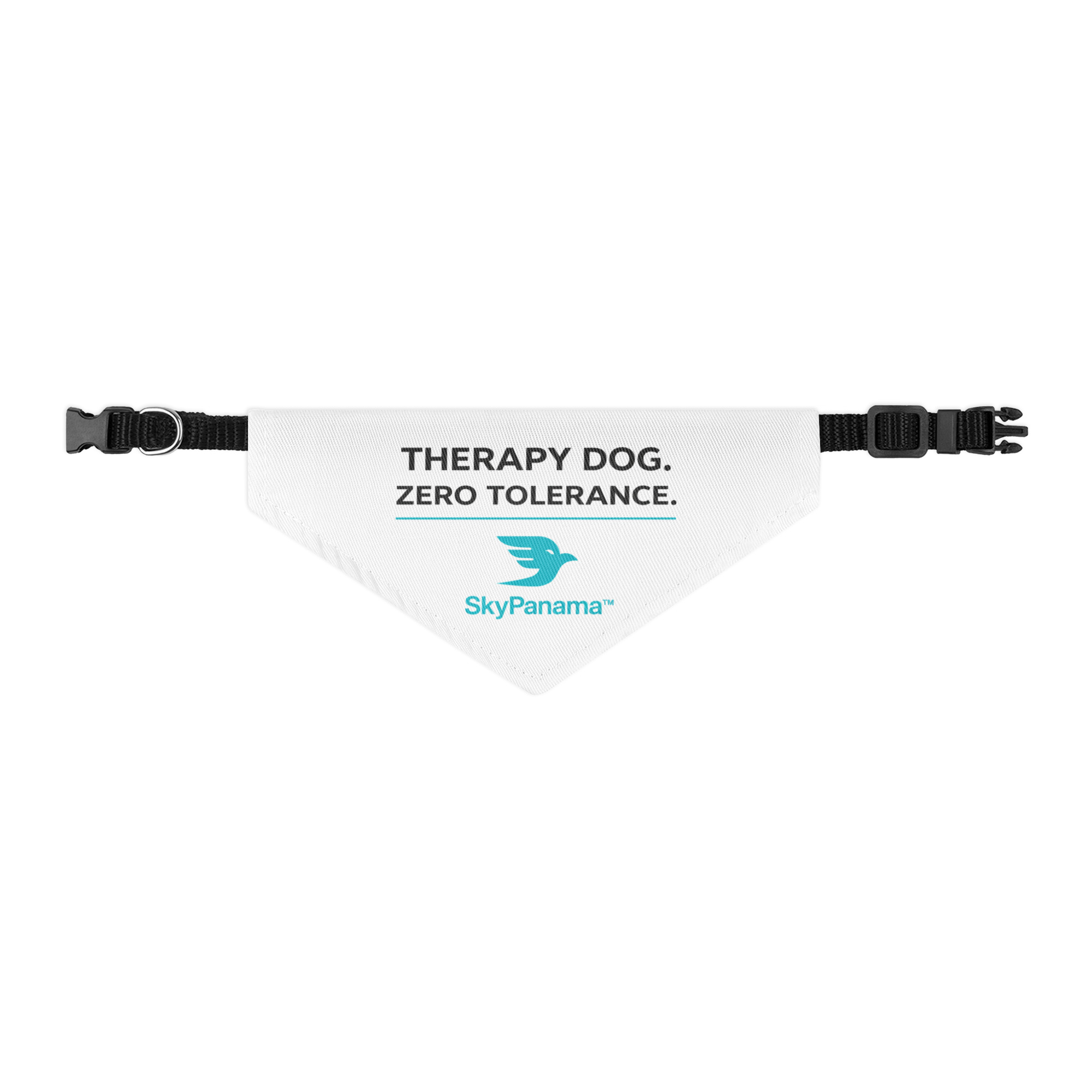 Bandana “Therapy Dog. Zero Tolerance.” SkyPanama™ - Image 3