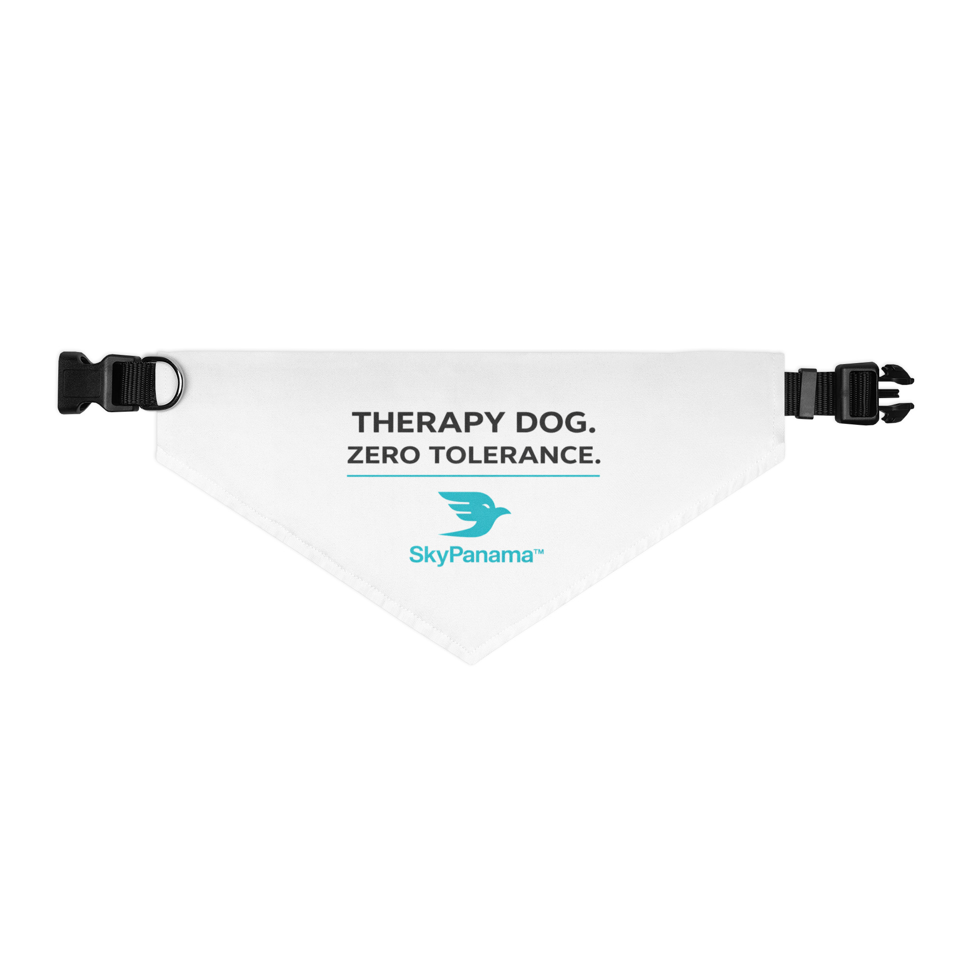 Bandana “Therapy Dog. Zero Tolerance.” SkyPanama™ - Image 4